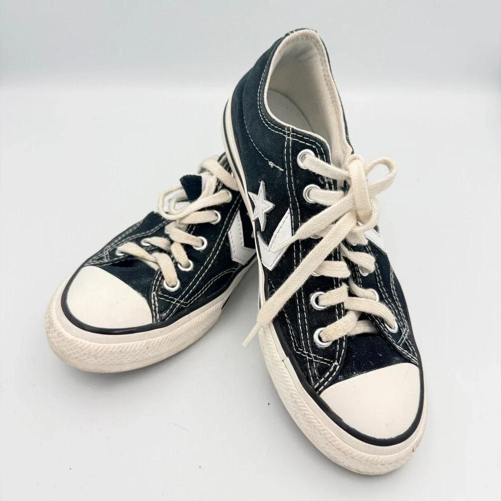 Converse Star Player Navy Blue Canvas Low Top Kids Sneakers A05219F Size 3.5Y